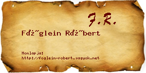 Föglein Róbert névjegykártya