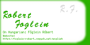 robert foglein business card
