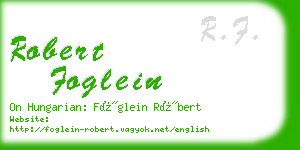 robert foglein business card